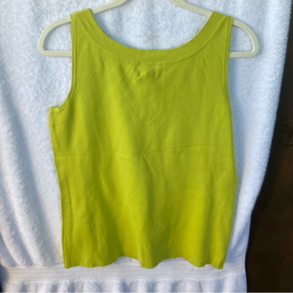 Chico’s Silk Ease Rita Sleeveless Knit Tank Gator Green; NWT; M/8 - Picture 8 of 11